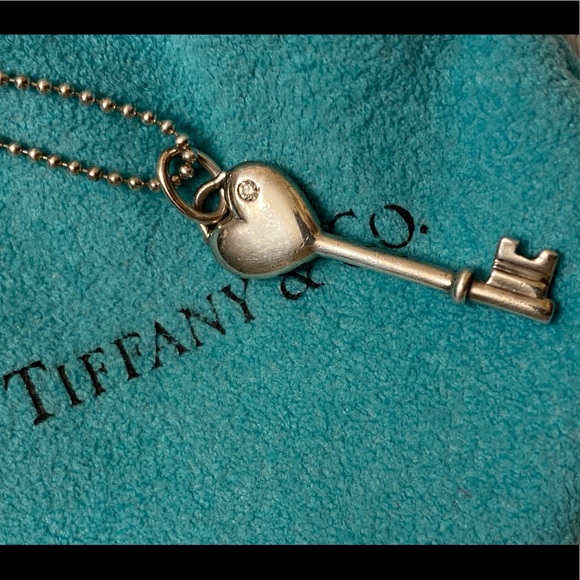 Tiffany & Co. Jewelry | Tiffany Mini Key With Diamond Accent Necklace